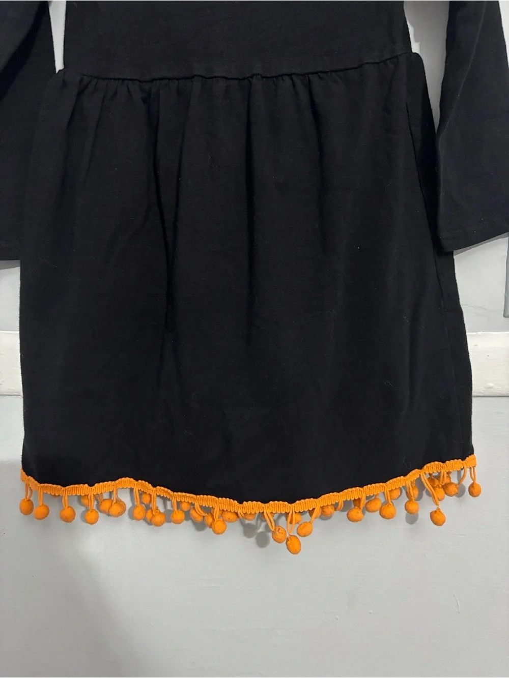 Kids Black Halloween Pumpkin Dress